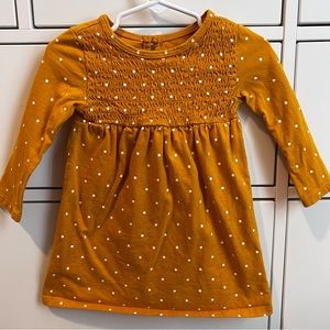 Long sleeve cotton dress with diaper cover